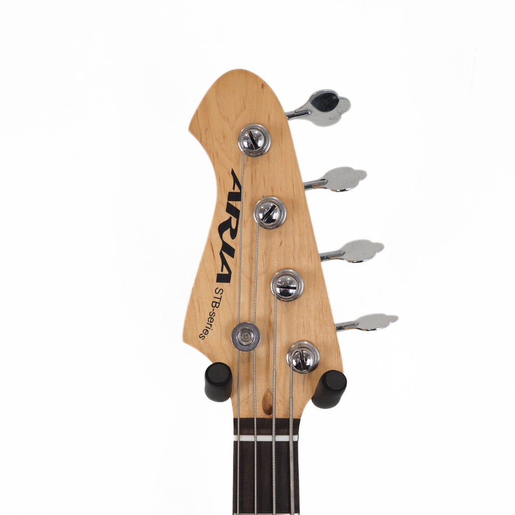 ARIA STB Series Left-Handed PJ-Style Electric Bass Guitar in Sunburst
