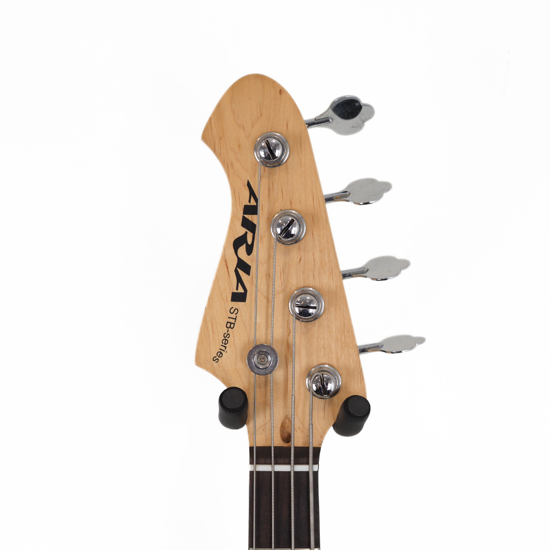 ARIA STB Series Left-Handed PJ-Style Electric Bass Guitar in Sunburst