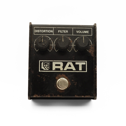 1986 ProCo Rat Flat Box Distortion Effects Pedal (LM308N Loaded)
