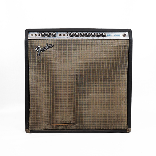 1970s Fender 4x12 Silverface Super Reverb Combo Guitar Amplifier