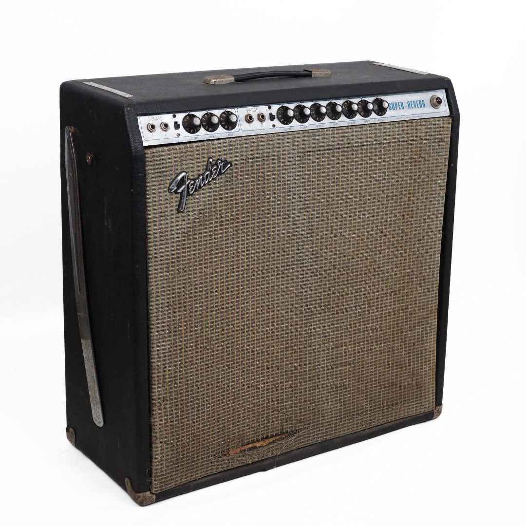 1970s Fender 4x12 Silverface Super Reverb Combo Guitar Amplifier