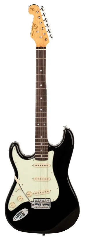 SX SE1SKLHB Stratocaster-Style Left-Handed Full-Sized Electric Guitar Pack in Black