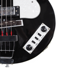 2020 Höfner Ignition Series HI-CB-SE-BK Club Electric Bass Guitar in Gloss Black