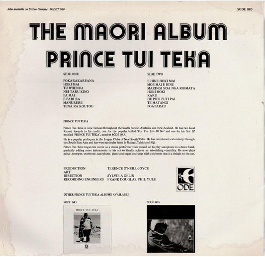 Prince Tui Teka – The Maori Album (Vinyl, LP, Album)