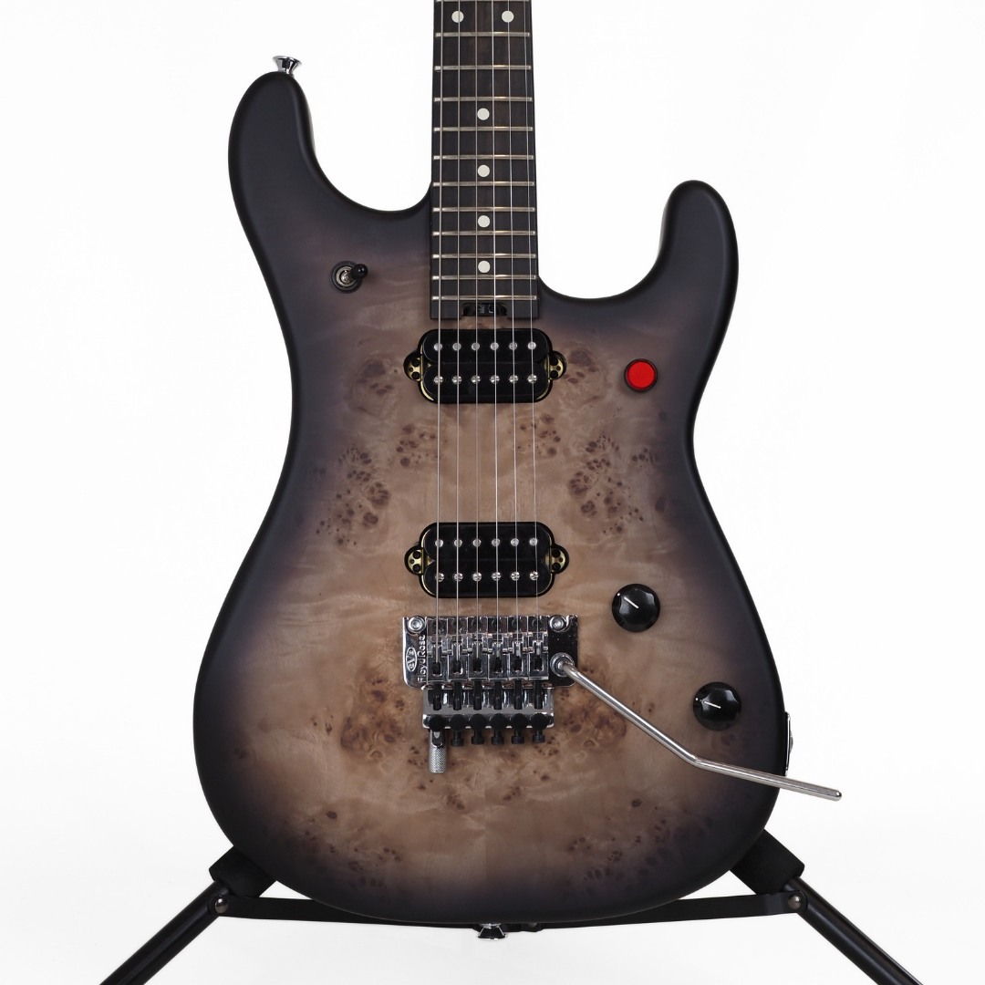 2022 EVH 5150 Deluxe Poplar Burl Electric Guitar in Black Burst