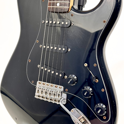 1983 Squier By Fender SQ '72 Reissue Stratocaster Electric Guitar in Gloss Black