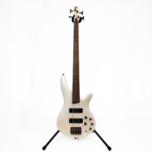 2012 SDGR by IBANEZ Soundgear SR300 Bass Guitar in Pearl White Finish