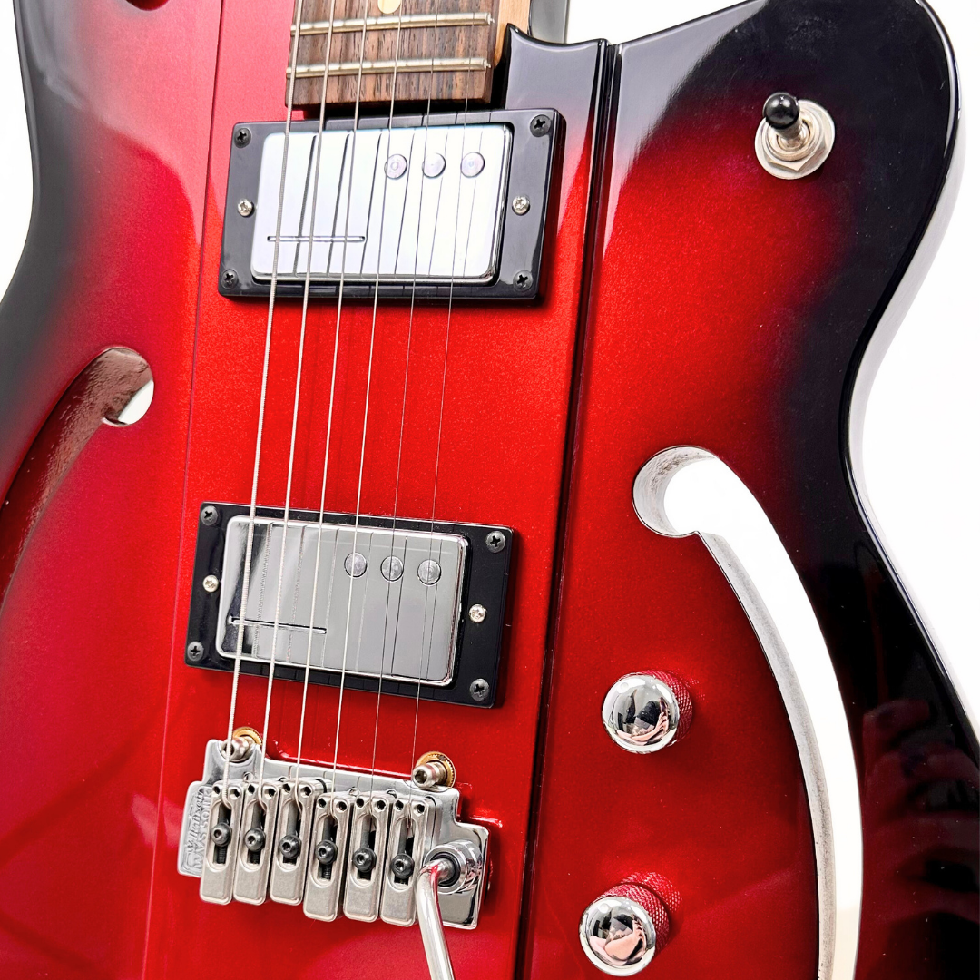 Reverend Airsonic W Electric Guitar in Metallic Red Burst