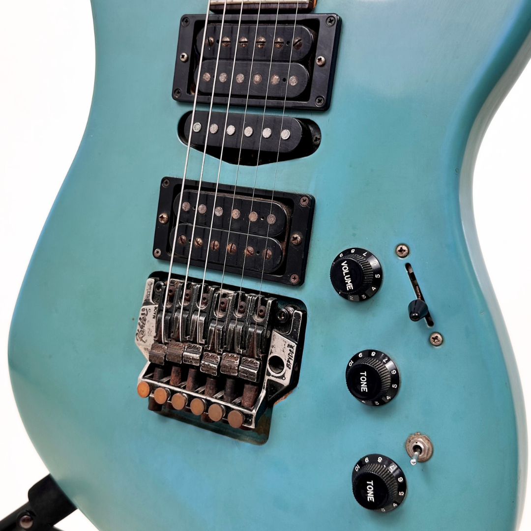 1989 Fender HM Strat Electric Guitar in Ice Blue