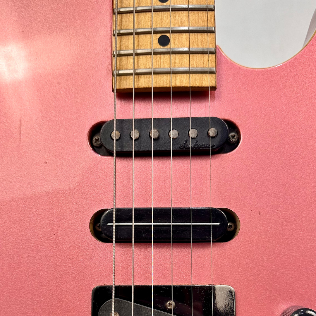 1980s Charvel by Jackson/Charvel Model 7 Telecaster Electric Guitar (Modified) in Bugundy Pink Mist