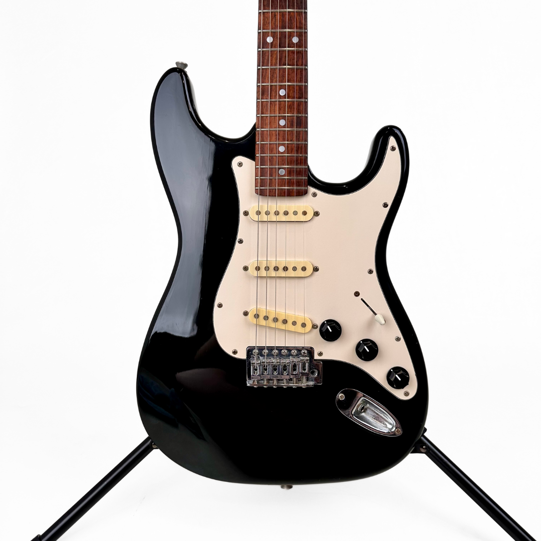 Aria STG Series Stratocaster-Style Electric Guitar in Black