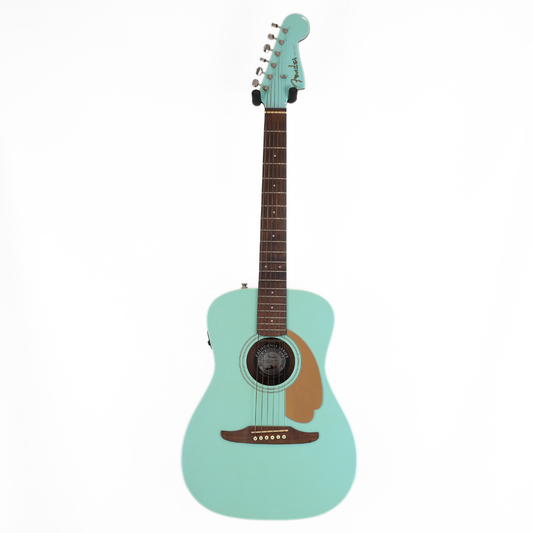 2018 Fender Malibu Parlour-Sized Acoustic Electric Guitar in Aqua Splash