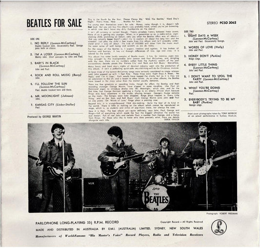 The Beatles – Beatles For Sale (Vinyl, LP, Stereo, Album, Reissue, EMI Pressing) - Damaged Cover