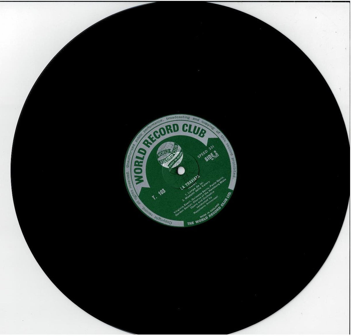 Verdi – La Traviata (Vinyl, LP, Album, Club Edition, Mono)