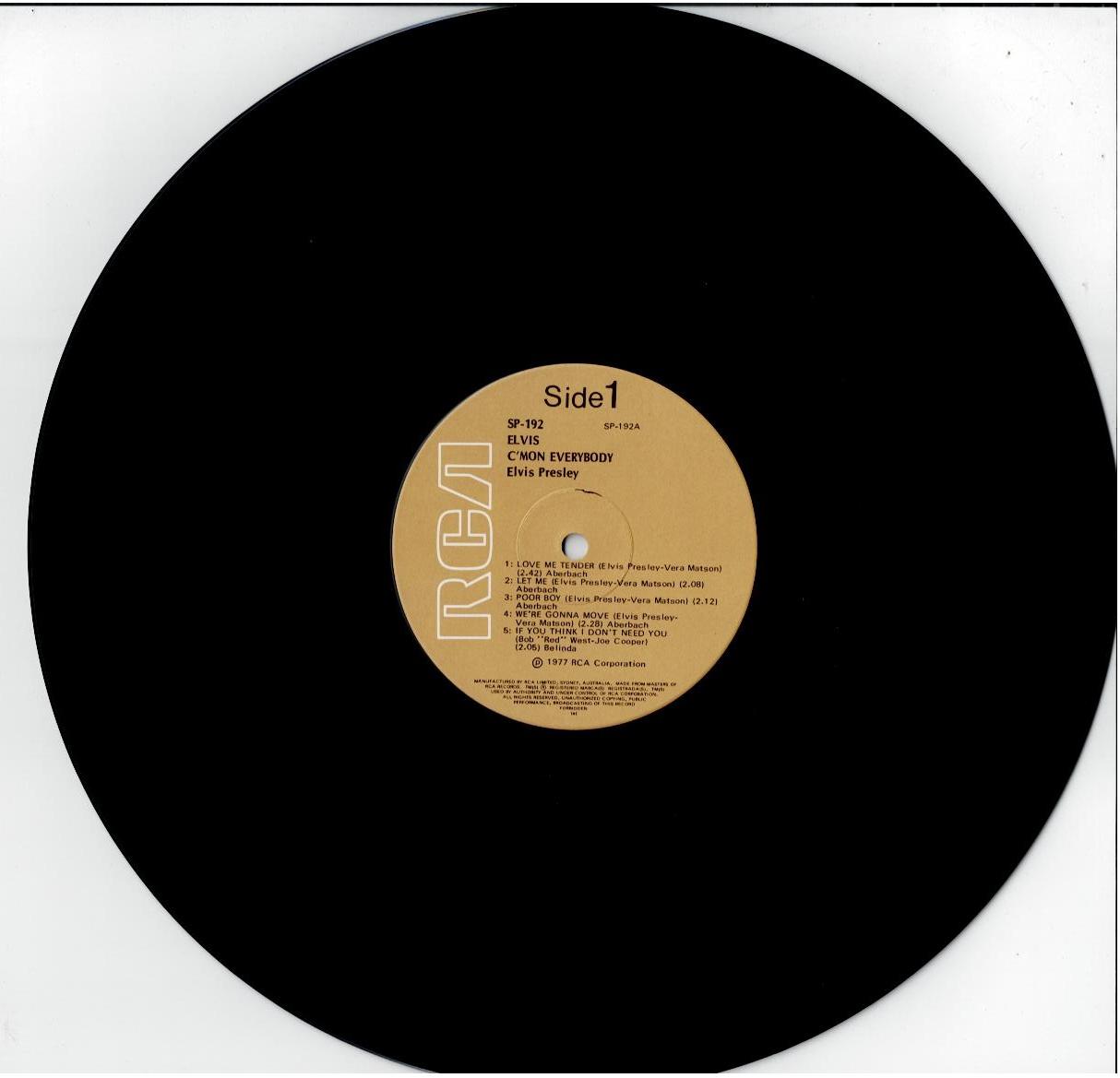 Elvis Presley – C'mon Everybody (Vinyl, LP, Compilation)