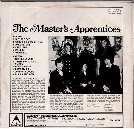 The Master's Apprentices – The Master's Apprentices (Vinyl, LP, Album, Reissue, Stereo)