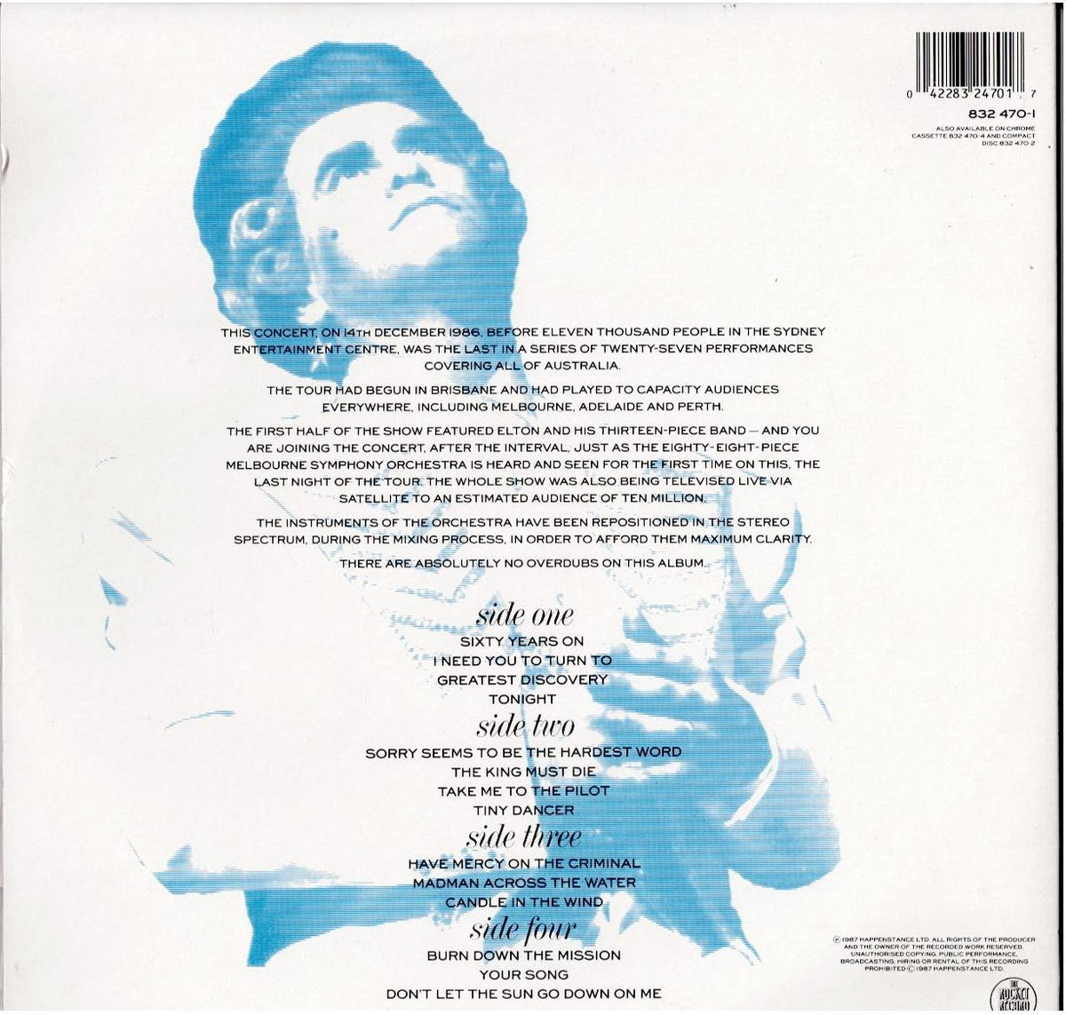 Elton John With The Melbourne Symphony Orchestra – Live In Australia (2 x Vinyl, LP, Album, Gatefold)