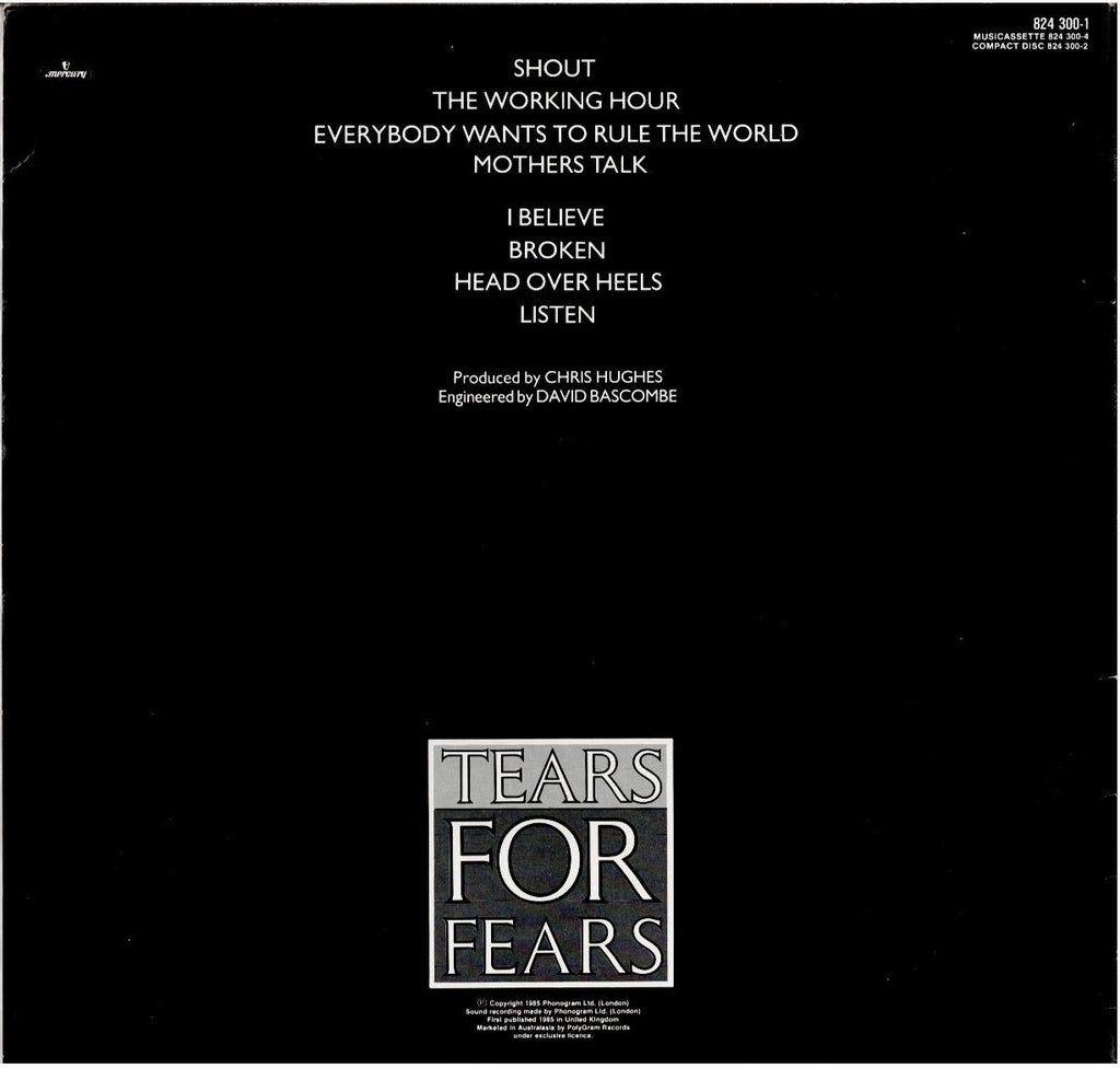 Tears For Fears – Songs From The Big Chair (Vinyl, LP, Album)