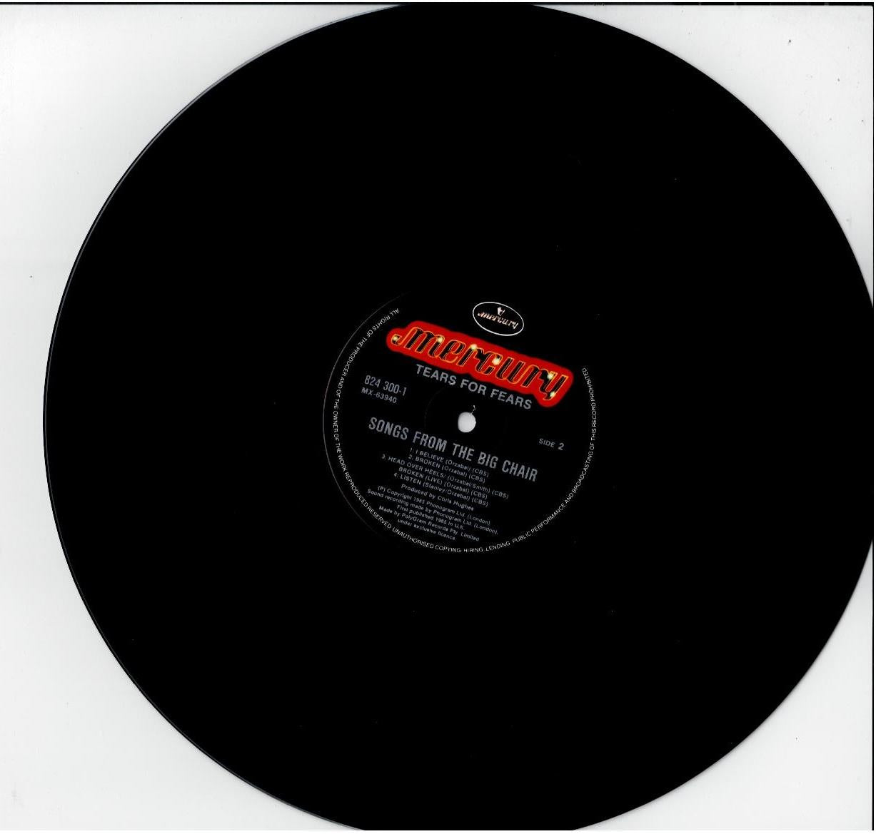 Tears For Fears – Songs From The Big Chair (Vinyl, LP, Album)