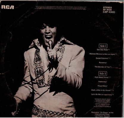 Elvis Presley – On Stage (Vinyl, LP, Album, Reissue, Orange Labels)