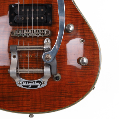 2008 Hagstrom Ultra Swede with Bigsby Vibrato System in Transparent Cherry Flame