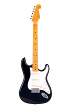 SX Vintage Series VES62B Right-Handed '60s-Style 4/4-Sized Stratocaster-Style Electric Guitar in Black