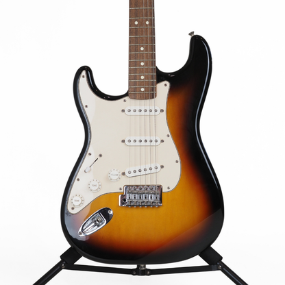 2008 Fender Left-handed Stratocaster MIM Electric Guitar in 3-Tone Sunburst