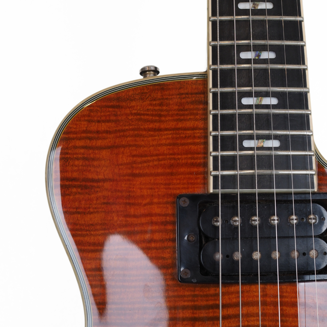 2008 Hagstrom Ultra Swede with Bigsby Vibrato System in Transparent Cherry Flame