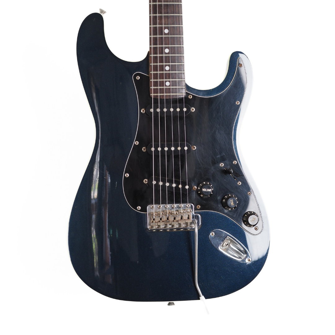 2007 Fender MIJ Aerodyne Stratocaster Electric Guitar in Gunmetal Blue