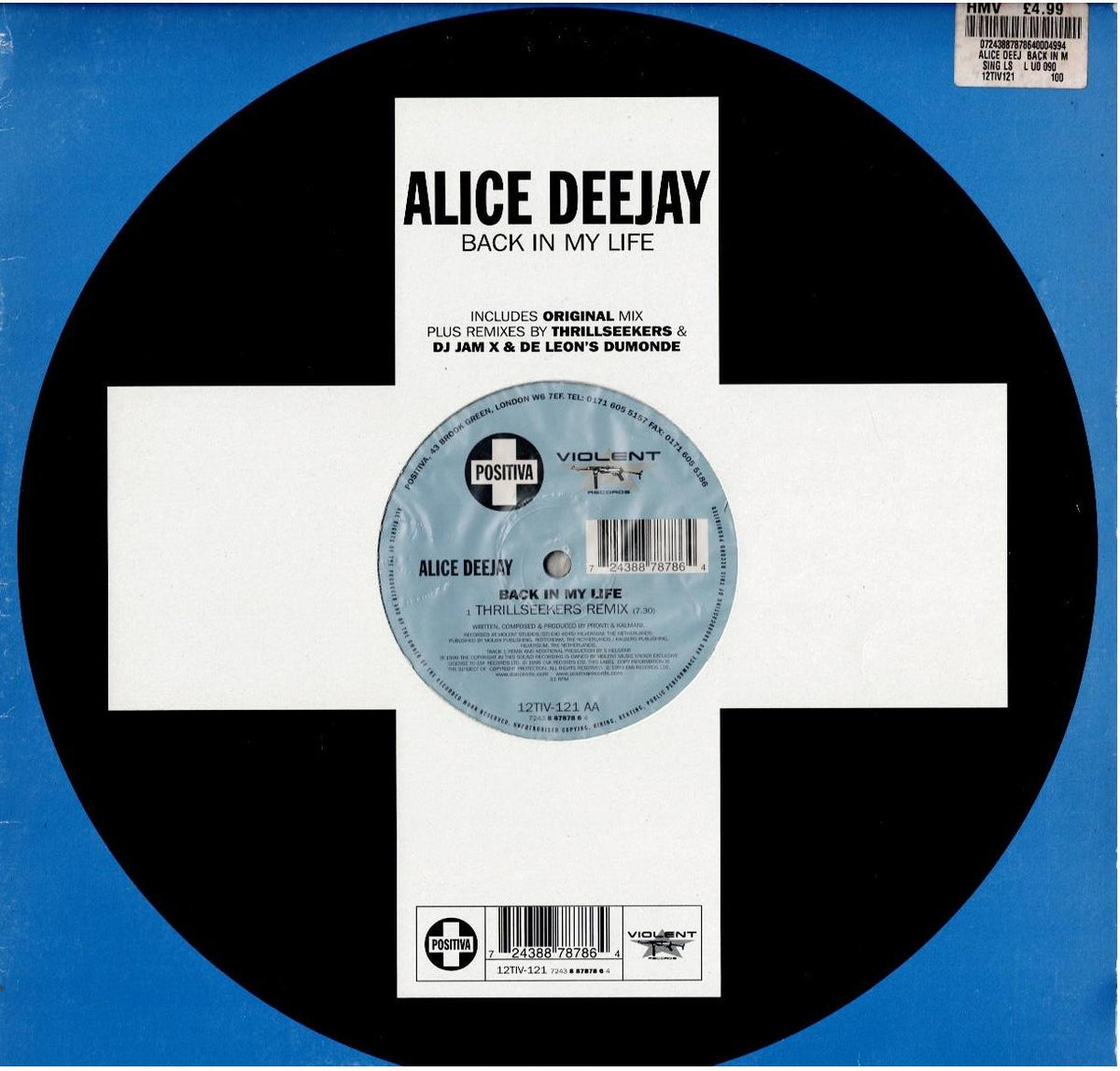 Alice Deejay – Back In My Life (Vinyl, 12", 33 ⅓ RPM, Single)