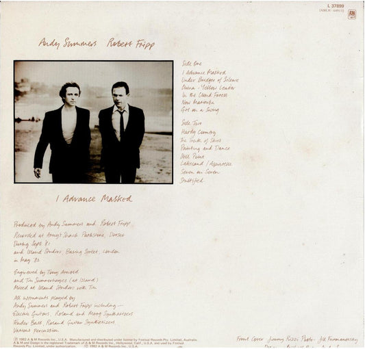 Andy Summers & Robert Fripp – I Advance Masked (Vinyl, LP, Album, Stereo)