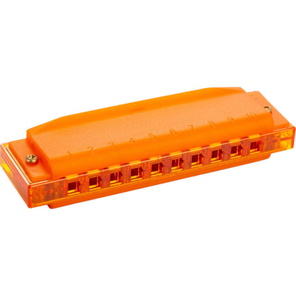 Hohner 5255 Kids Clearly Colourful Translucent Harmonica in Orange