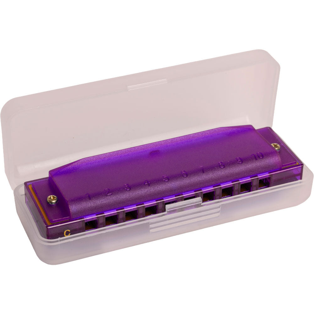 Hohner 5256 Kids Clearly Colourful Translucent Harmonica in Purple