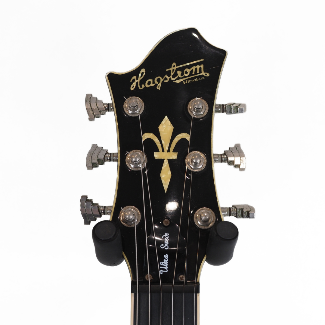 2008 Hagstrom Ultra Swede with Bigsby Vibrato System in Transparent Cherry Flame