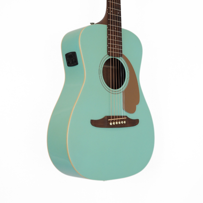 2018 Fender Malibu Parlour-Sized Acoustic Electric Guitar in Aqua Splash