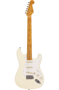 SX Vintage Series Right-Handed '50s-Style 4/4-Sized Stratocaster-Style Electric Guitar in Vintage White