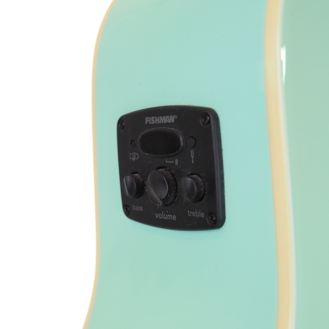 2018 Fender Malibu Parlour-Sized Acoustic Electric Guitar in Aqua Splash