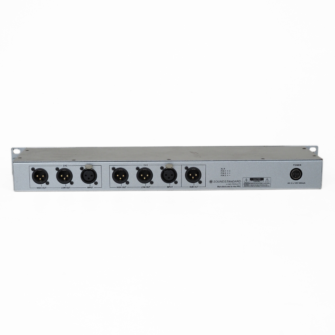 SoundStandard 1022B Stereo 2-Way + Mono Sub Active Crossover Rack Mounted Unit