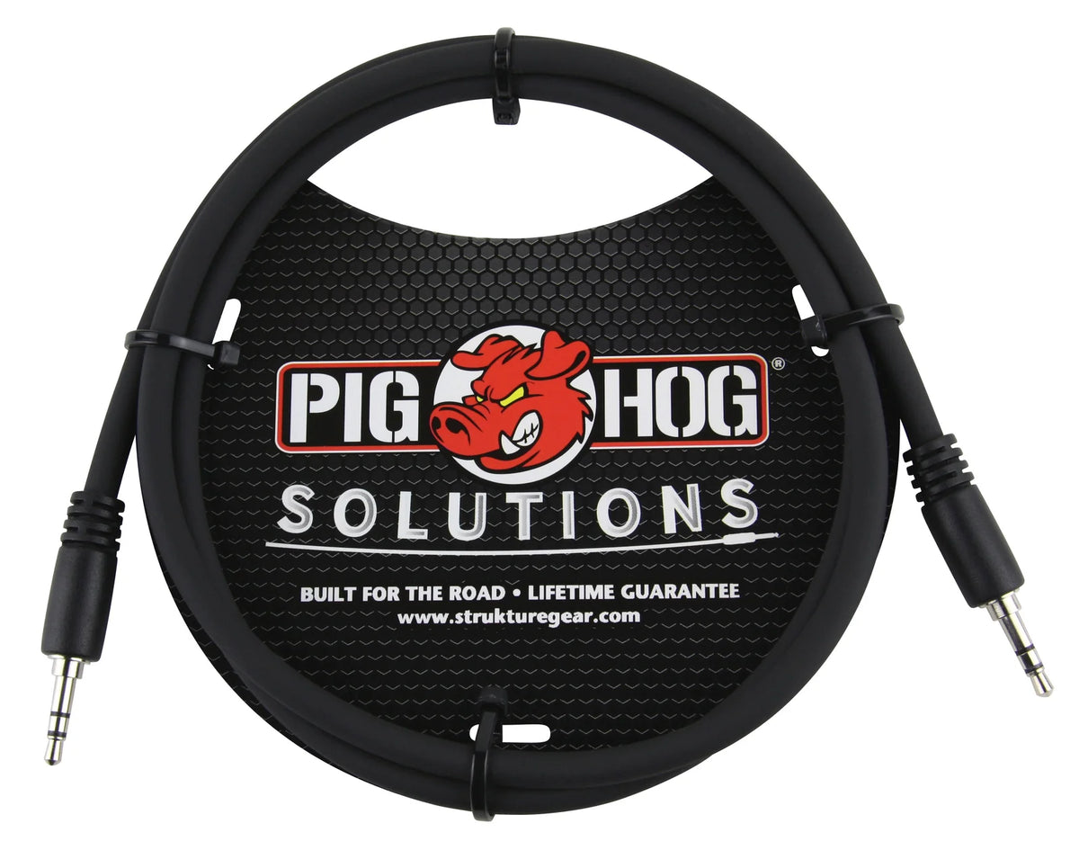 Pig Hog PX-T3503 3.5mm TRS to 3.5mm TRS, 3ft cable