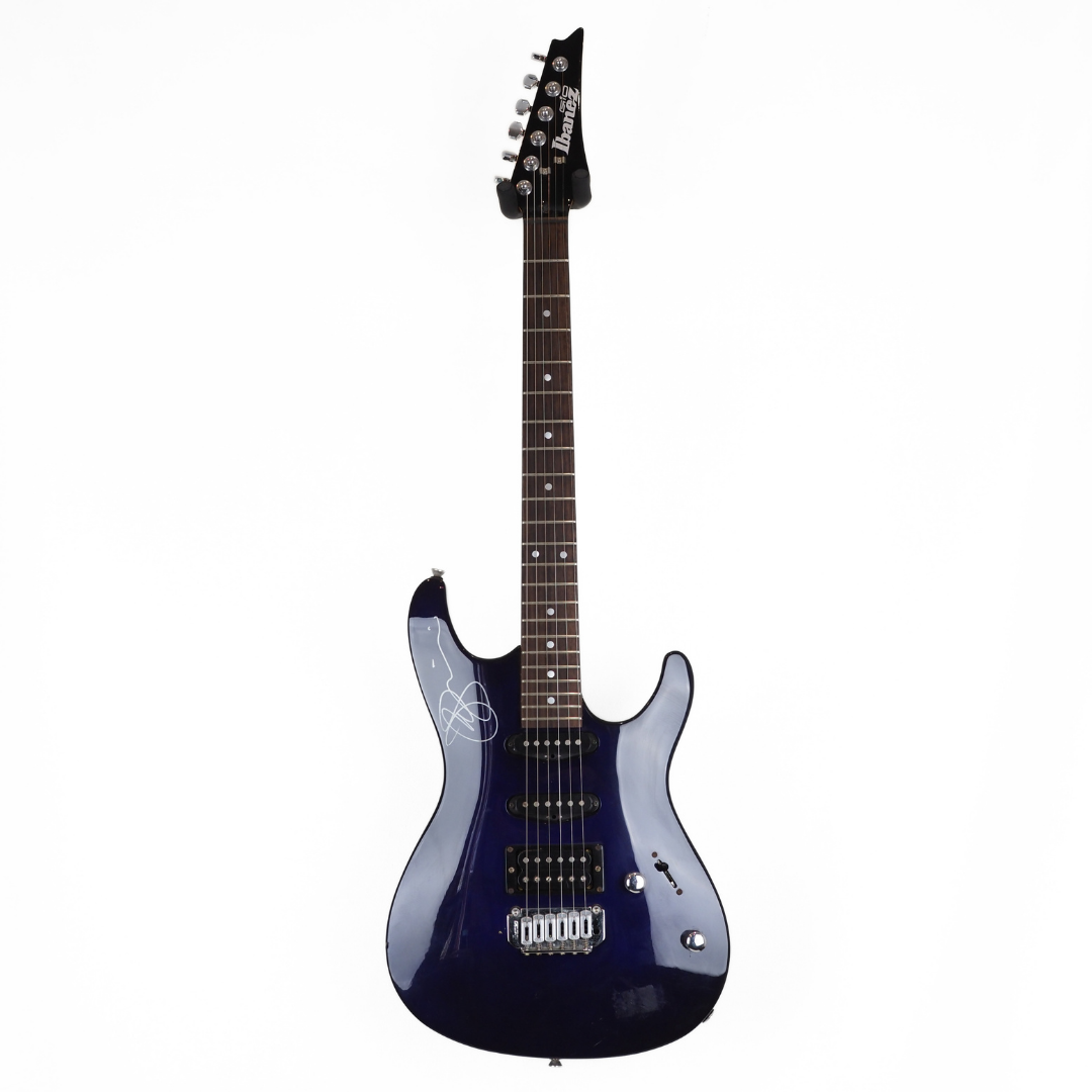 2002 Ibanez Gio Electric Guitar in Jewel Blue - Signed by Joe Satriani