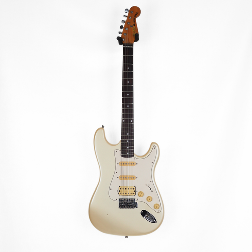 '80s Sunn by Fender 'Mustang' Stratocaster Electric Guitar in Pearlescent White