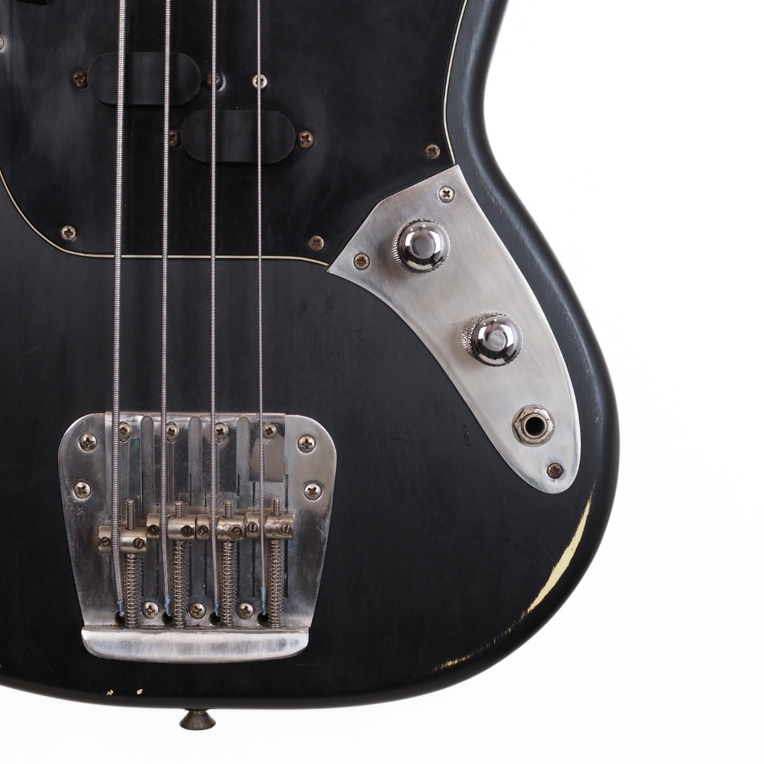 1977 Fender Mustang Short-Scale Bass Guitar in Custom Black Finish