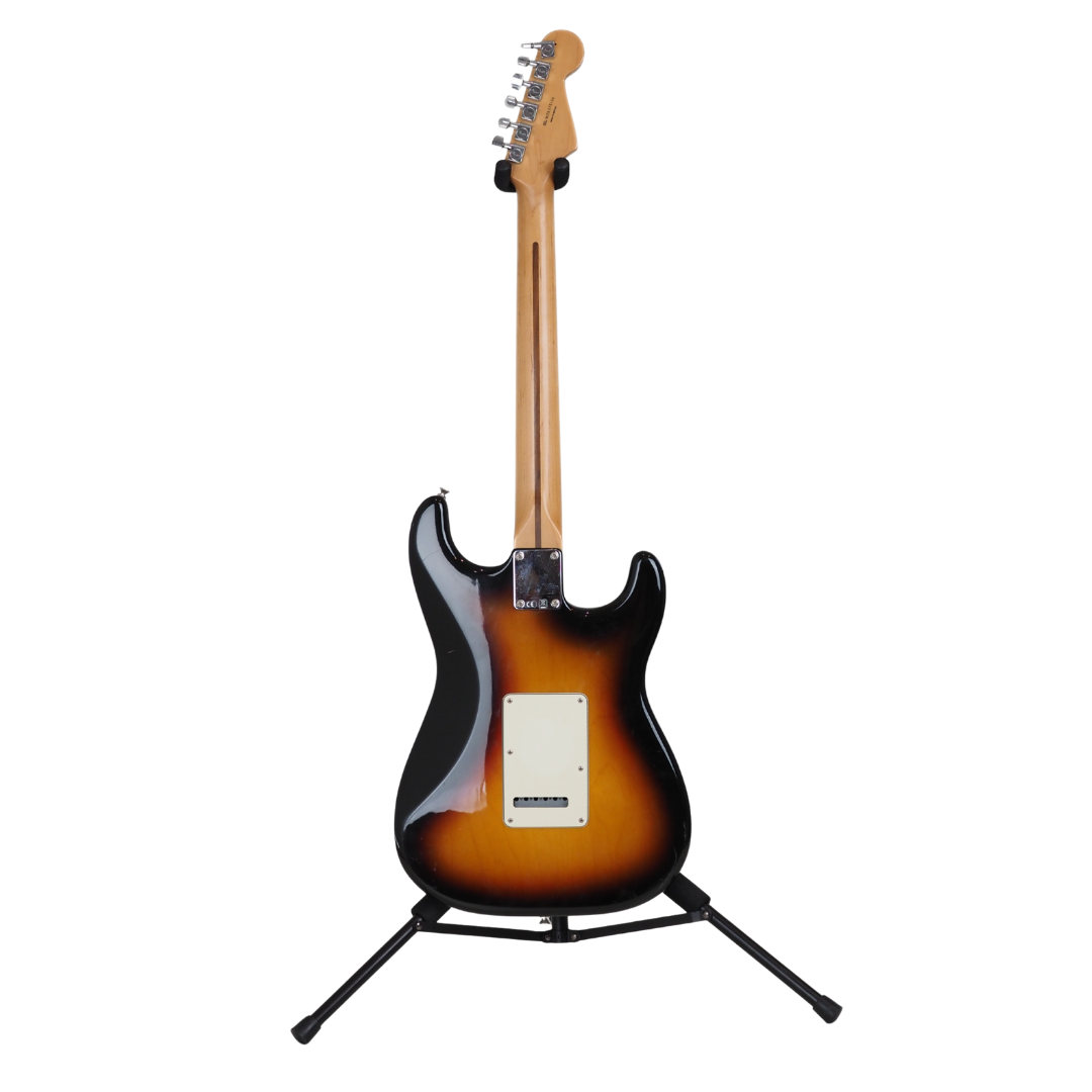 2008 Fender Left-handed Stratocaster MIM Electric Guitar in 3-Tone Sunburst