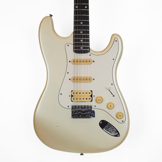 '80s Sunn by Fender 'Mustang' Stratocaster Electric Guitar in Pearlescent White
