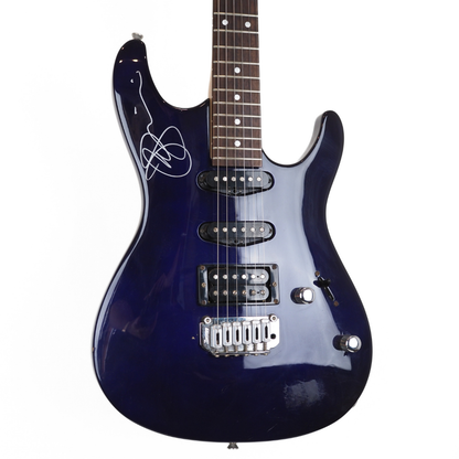 2002 Ibanez Gio Electric Guitar in Jewel Blue - Signed by Joe Satriani