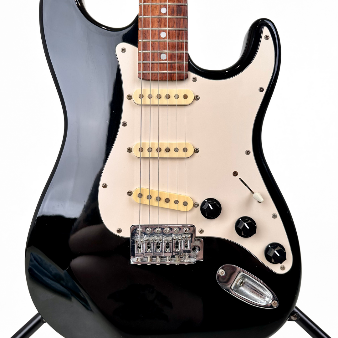 Aria STG Series Stratocaster-Style Electric Guitar in Black