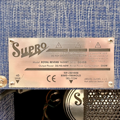 Supro 1650RT Royal Reverb Guitar Combo Amplifier