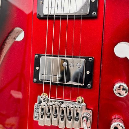 Reverend Airsonic W Electric Guitar in Metallic Red Burst