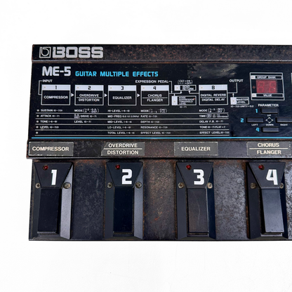 BOSS ME-5 Guitar Multiple Effects Processor Pedal Board