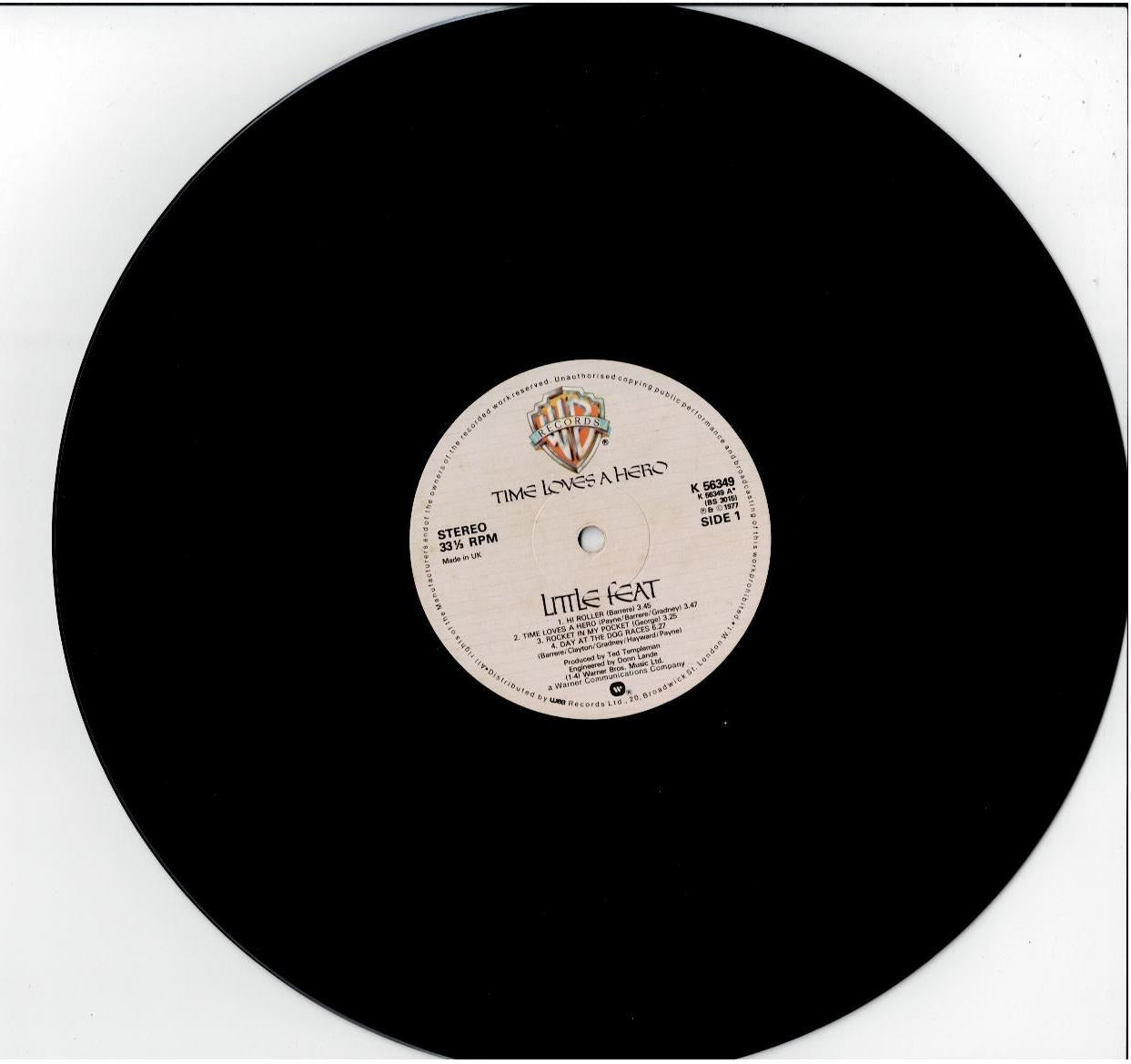 Little Feat – Time Loves A Hero (Vinyl, LP, Album, Repress, Stereo)